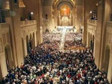 March for Life participants at the National Shrine.