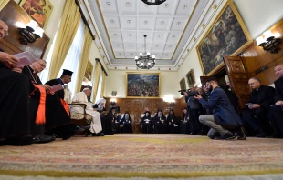 Pope Francis meeting the Holy Synod of the Bulgarian Orthodox Church, Sofia, May 5, 2019 -  