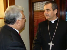 CALL chairman Mario Paredes meets with Archbishop Nicola Eterovic. 