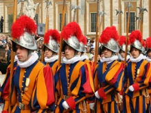 Swiss Guards in Vatican City.