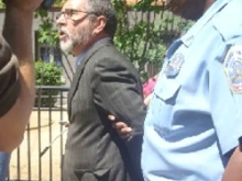 Rev. Patrick Mahoney is arrested by D.C. police in front of Planned Parenthood.