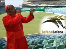 Cardinal Napier cheers Bafana on with a zuzuvela.