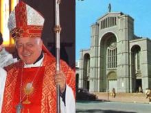 Archbishop Ricardo Ezzati and the Concepcion cathedral.