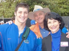 Tim Tebow with his family.