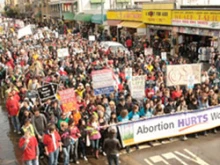 Marchers in the 2010 Walk for Life West Coast