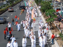 Priests process during the record setting National Congress of the Clergy.