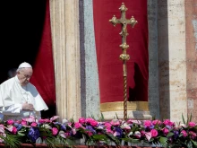 Pope Francis gives the Urbi et Orbi blessing for Easter 2022