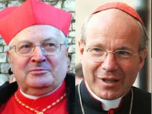 Cardinals Angelo Sodano and Christoph Schönborn (l to r).