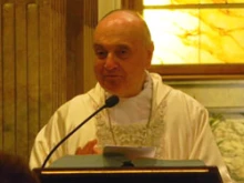 Cardinal Angelo Comastri, Vicar General of Vatican City, delivers his homily at St. Anne's Church in Vatican City.