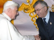 Pope Benedict XVI greets Dr. Patrizio Polisca