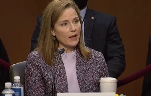 Judge Amy Coney Barrett before the Senate Judiciary Committee, Oct. 14, 2020.   C-SPAN