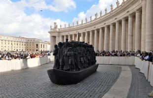 "Angels Unaware" statue dedicated to migrants in St. Peter’s square.   Timothy Schmalz.