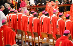 Archbishops wear the pallium they received from Pope Francis in St. Peter’s Basilica, June 29, 2014. Credit: Daniel Ibáñez/CNA