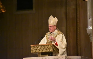 Archbishop Joseph F. Naumann, Chairman of the USCCB Committee on Pro-Life, gives the homily during the Mass for Life.   Peter Zelasko/CNA