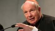 Cardinal Christoph Schönborn speaks at the launch of Amoris Laetitia at the Vatican on April 8, 2016.