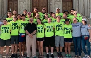 Participants in the 2019 Crossroads walk for life at the Basilica of the National Shrine of the Immaculate Conception, Washington, DC.   Crossroads