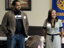 Joshua DuBois on the campaign trail during President Obama's run for office