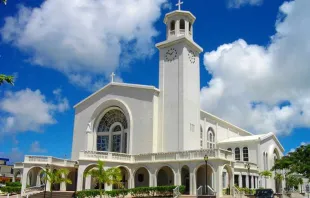 Dulce Nombre de Maria Cathedral Basilica, the seat of the Archbishop of Agana, Guam. Credit: Public domain