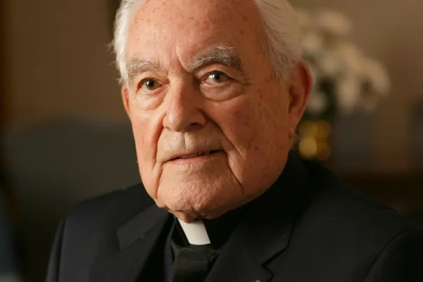 “It is not enough to sympathize with the aspirations and plight of illegal aliens. We must also consider the consequences of not controlling our borders," said the late Father Theodore Hesburgh, who served as chairman of the U.S. Select Commission for Immigration and Refugee Policy that was created by the U.S. Congress in the early 1980s. Credit: Photo courtesy of University of Notre Dame