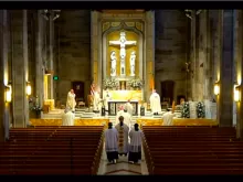 Archbishop Hartmayer installation Mass. Screenshot EWTN.