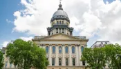 Illinois state capitol building in Springfield.