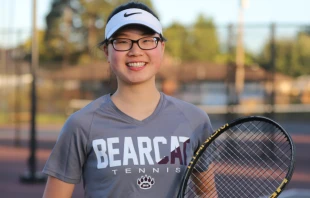 Joelle Chung, who was disqualified from participating in the tennis postseason by the Washington Interscholastic Activities Association.   Becket.