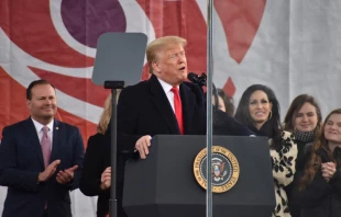 President Donald Trump at the 2020 March for Life.   Peter Zelasko/CNA