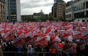 Protestors at the March for Their Lives rally in Belfast, Sept. 7, 2019.   Precious Life