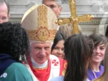 Pope Benedict XVI meeting with youth representatives after Mass at Westminster Cathedral