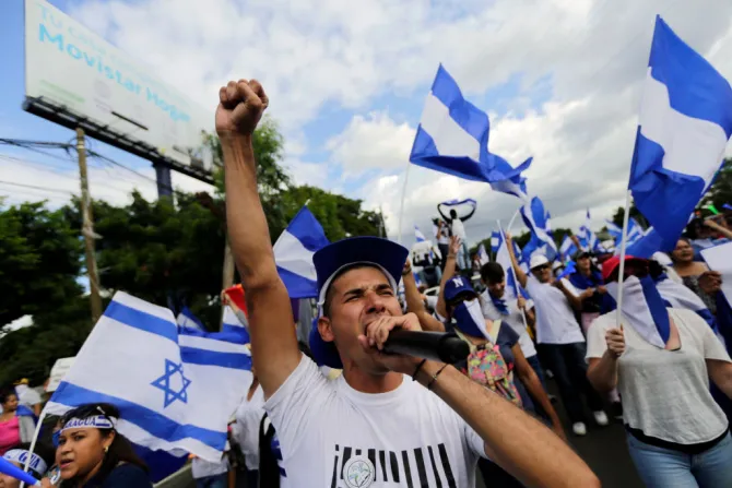 Protestersin Managua on Aug 18 2018Credit INTI OCON  AFP  Getty Images