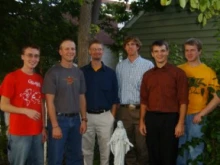 Those who lived in the St. John Bosco House this past school year included (from left) John Schepers, Dan Kaffar, Jason Eilers and Lucas Martin, Devyn Nelson and Nathan Roth. / Photo 