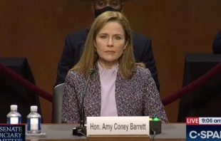 Judge Amy Coney Barrett before the Senate Judiciary Committee, Oct. 14, 2020.   C-SPAN