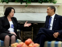 President Obama meets with Sonia Sotomayor in the Oval Office on May 21 / Photo 