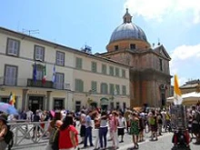 The view of St Thomas of Villanova parish from the entrance of Castel Gandolfo