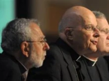 Cardinal Francis George, President of the USCCB and Bishop Gerald Kicanas (left)