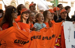 Pro-life advocates participate in Rome's annual March for Life on May 20, 2017.   Marina Testino/CNA.