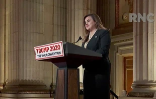 Abby Johnson speaks Aug 25 during the 2020 Republican National Convention.   Republican National Convention