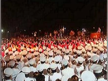 Four hundred trumpets and drummers in the opening ceremony / Photo courtesy of Fr. An Dang