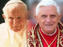 Popes John Paul II and Benedict XVI