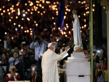 Pope Francis at the Shrine of Our Lady of Fatima in Portugal on May 12, 2017.