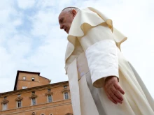 Pope Francis at the general audience in St. Peter's Square on May 23, 2018.