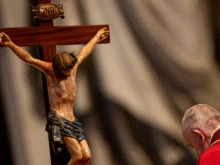 Pope Francis venerates the Cross on Good Friday in St. Peter’s Basilica.