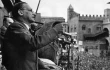 Alcide De Gasperi delivers a speech in Bologna, Italy, in 1951.