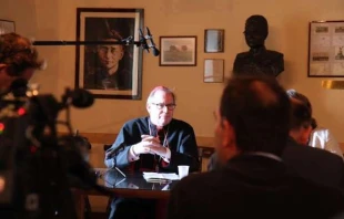 Cardinal Willelm Eijk is interviewed in Rome.   Bohumil Petrik / ACI Group