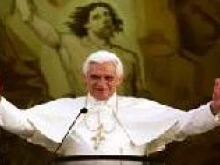 Pope Benedict delivering his Sunday Angelus address