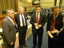 U.S. Ambassador to the Holy See Miguel Diaz, John F. Crosby, John H. Crosby and Michael Waldstein.