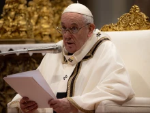 Pope Francis celebrates the Chrism Mass at St. Peter’s Basilica, April 14, 2022.