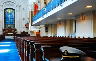 The Naval Academy Chapel on the campus of the United States Naval Academy in Annapolis, Maryland.   James Kirkikis/shutterstock