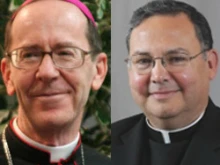 Bishop Thomas Olmsted and Bishop-elect Eduardo Nevares.