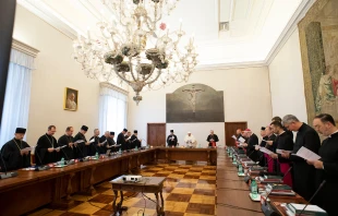 Pope Francis and the Metropolitan bishops and the members of the Synod of the Ukrainian Greek Catholic Church, Apostolic Palace, Sala Bologna, July 5, 2019 -  